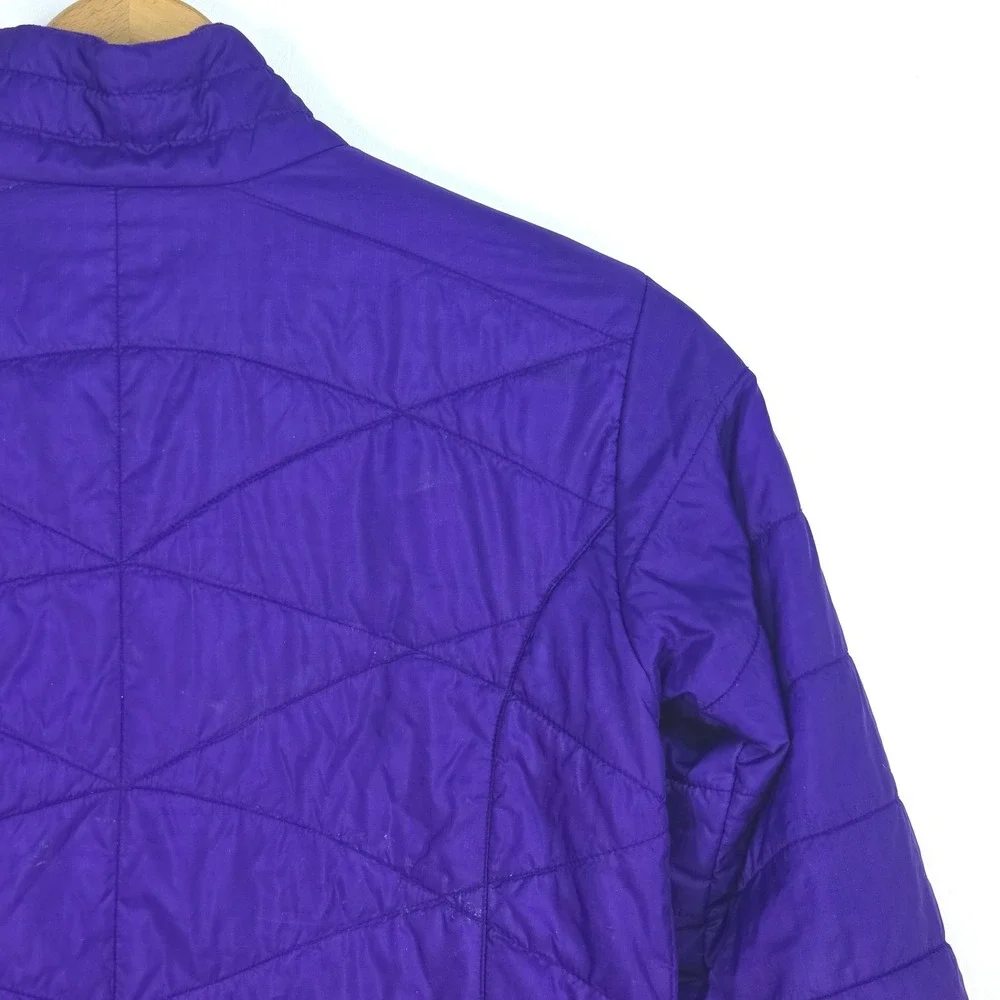 Columbia Omni Heat Puffer Coat Girls Large Deep Purple Full Zip‎ Hooded Winter